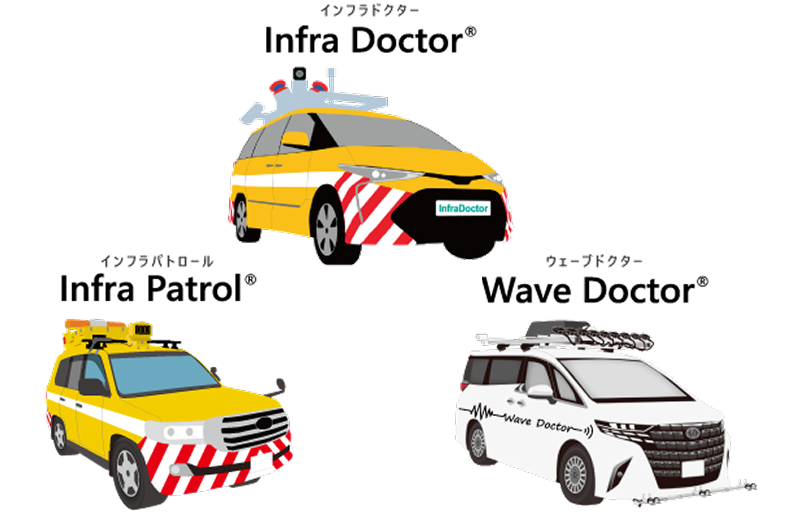 InfraDoctor®(インフラドクター)、InfraPatrol®(インフラパトロール)、WaveDoctor®(ウェーブドクター)の写真